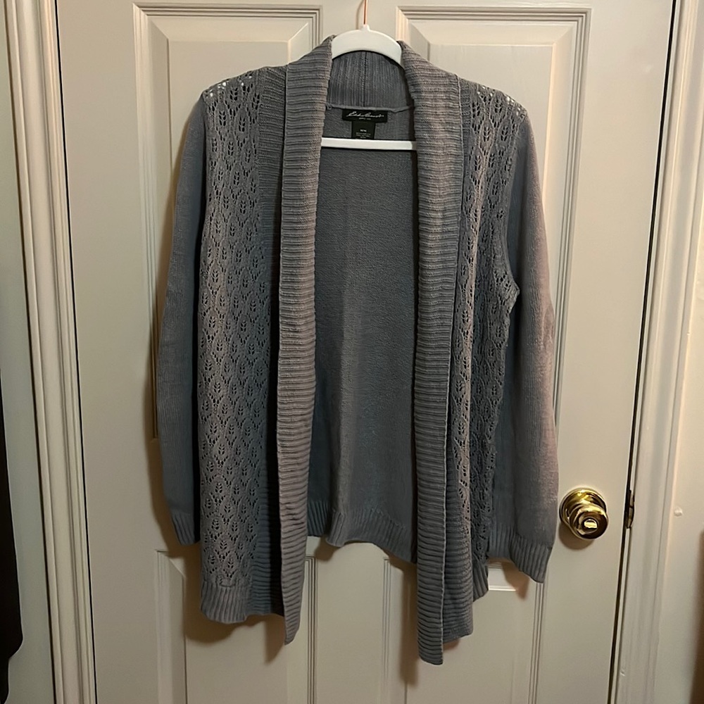 Eddie Bauer gray cardigan